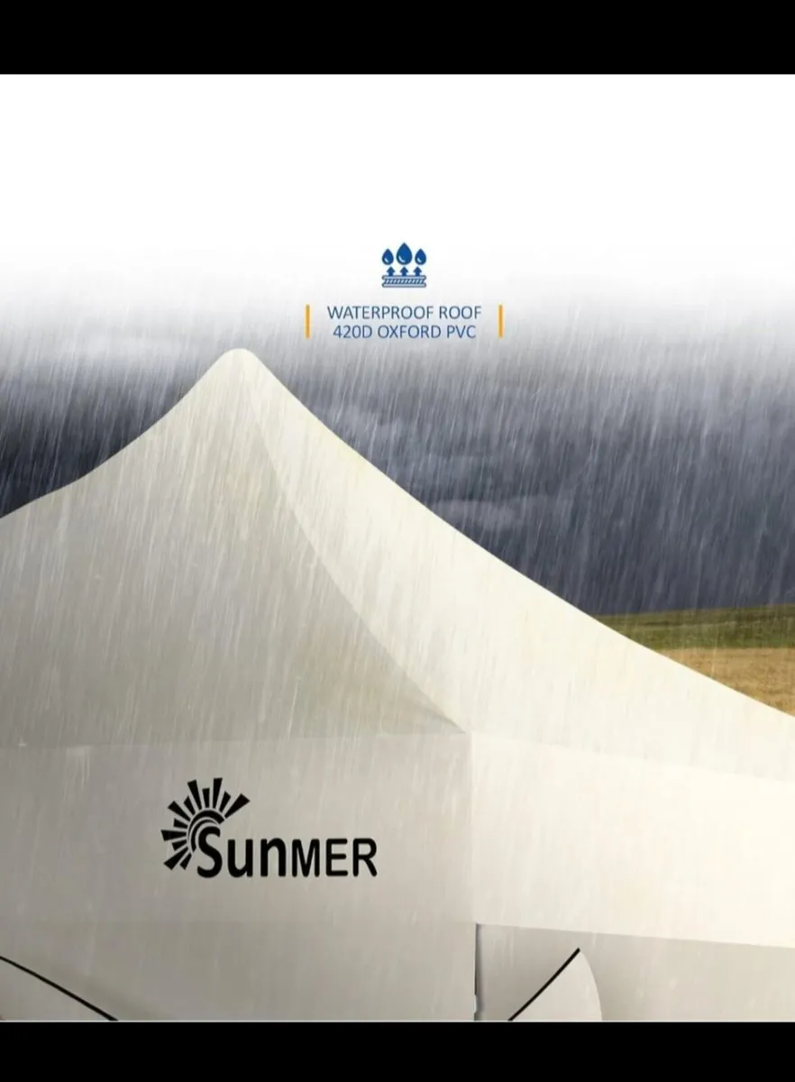 SUNMER 3x3M Pop-Up Gazebo with 4 Sides - Fully Wat - Image 2