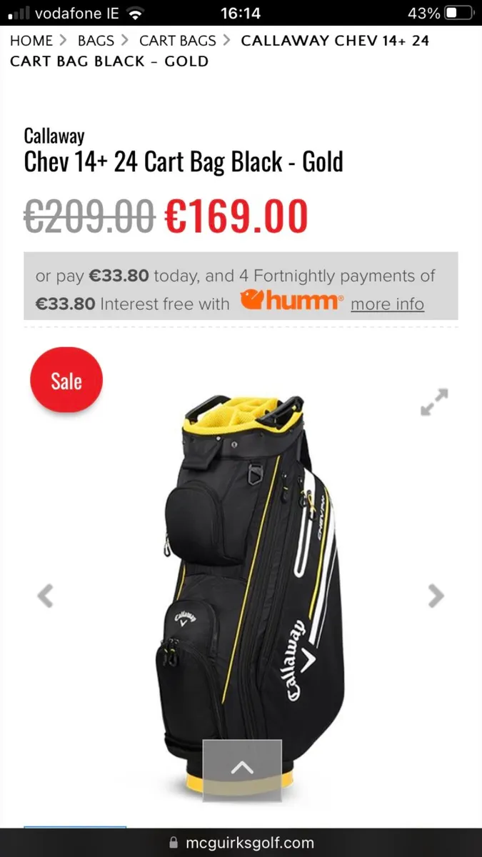 Callaway Cart Bag - Image 1