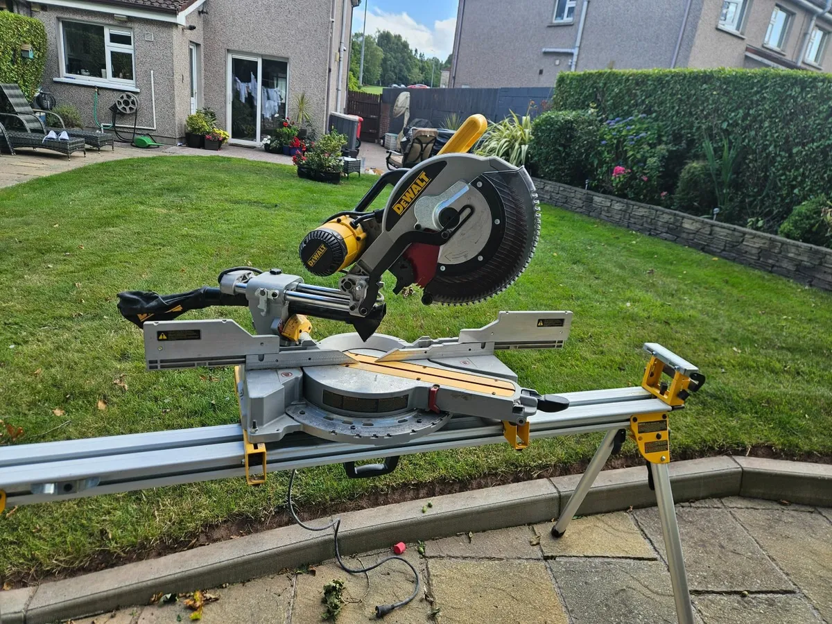 Dewalt 12" Double Compound Saw plus Stand - Image 1