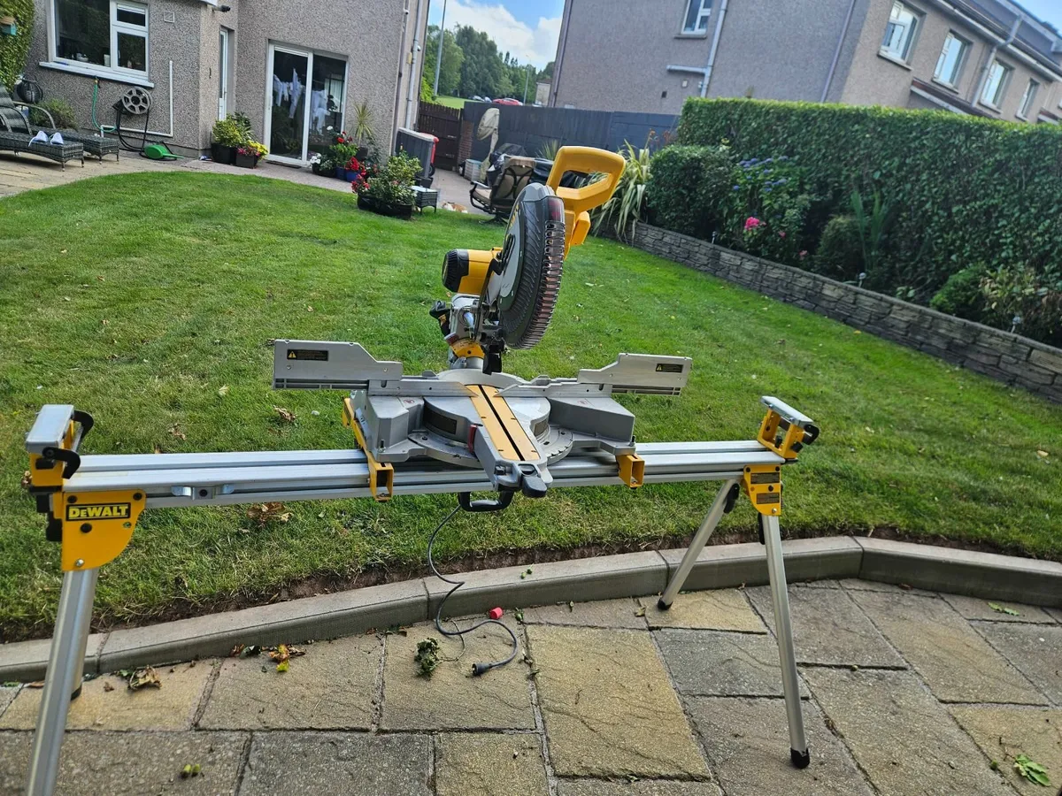 Dewalt 12" Double Compound Saw plus Stand - Image 2