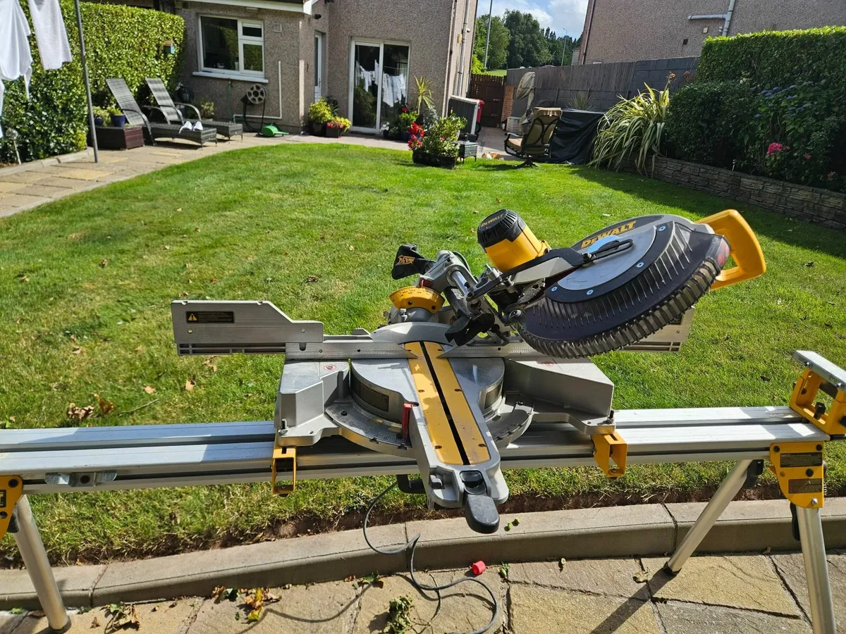 Dewalt 12" Double Compound Saw plus Stand - Image 3