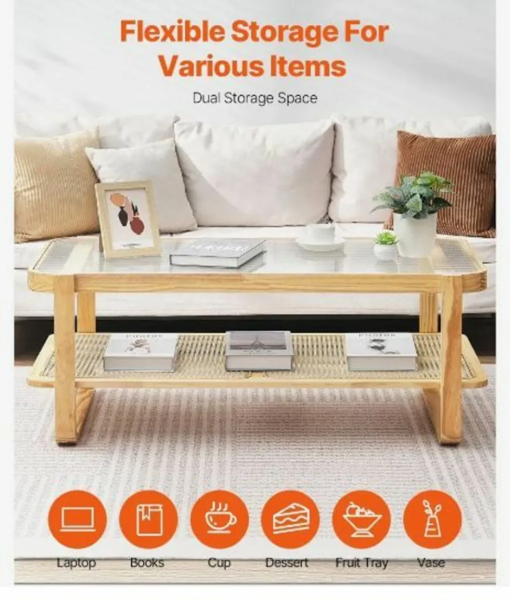 Rattan Coffee Table Rectangle - Image 3