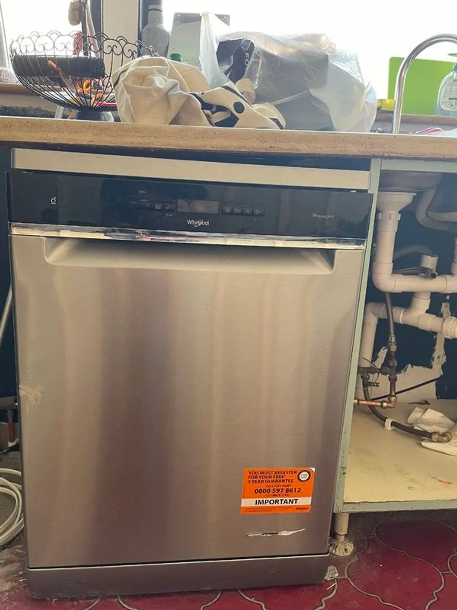 Whirlpool 60cm 14 Place Supreme Clean Stainless Steel Dishwasher | WFC3C33PFXUK