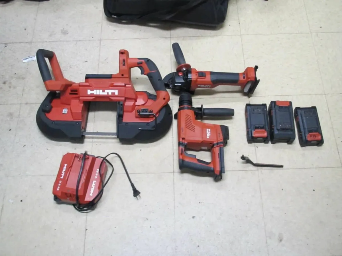 HILTI 3pc Kit – Bandsaw, Hammer, Grinder - Image 1