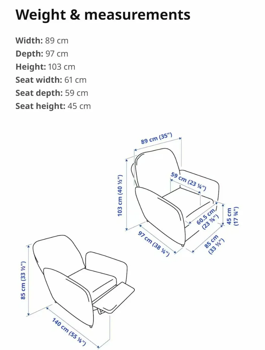 Recliner Ekolsund Ikea - Image 4