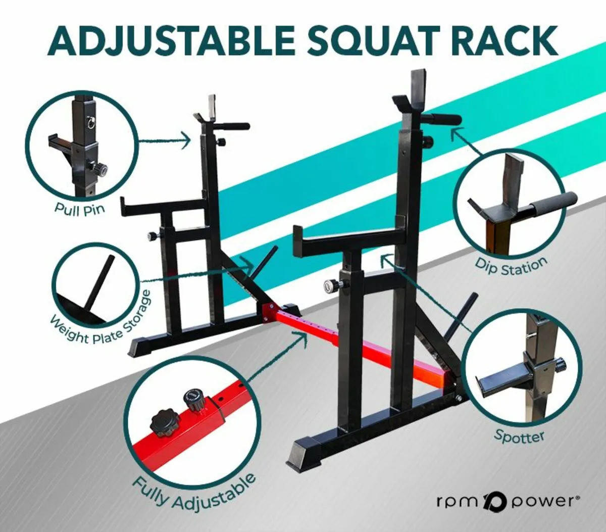 Adjustable Squat Rack Pro & Barbell stand - New !! - Image 3