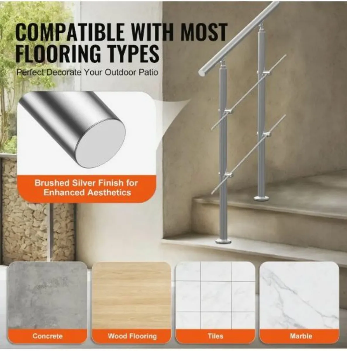 31.5in Handrails for Outdoor Steps 2 - Image 4