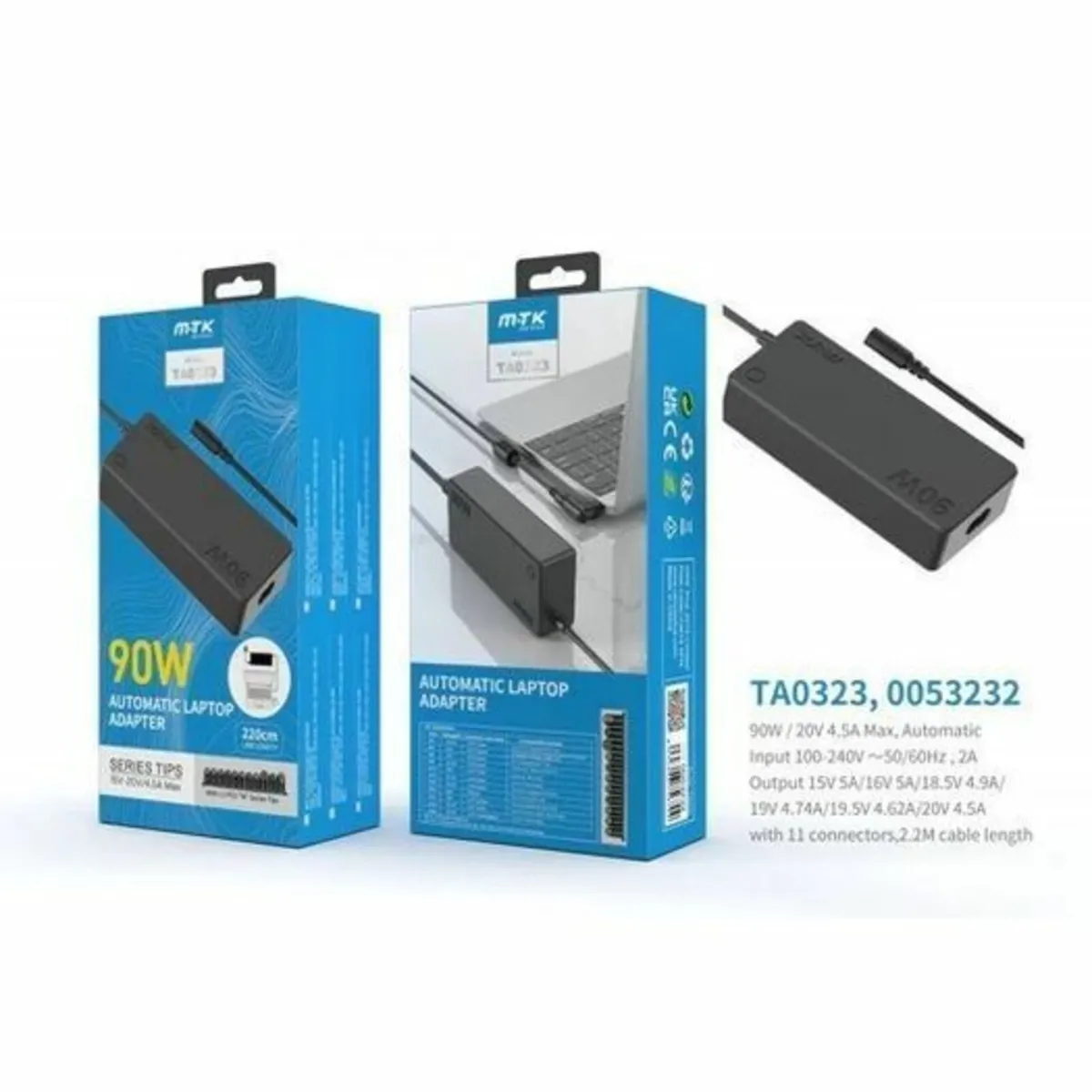 90W (MTK TA0323)Automatic Universal Laptop Charger - Image 2