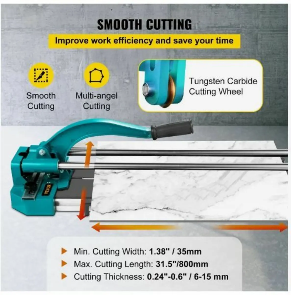 31 Inch/800mm Tile Cutter Double Rails & Brackets - Image 4