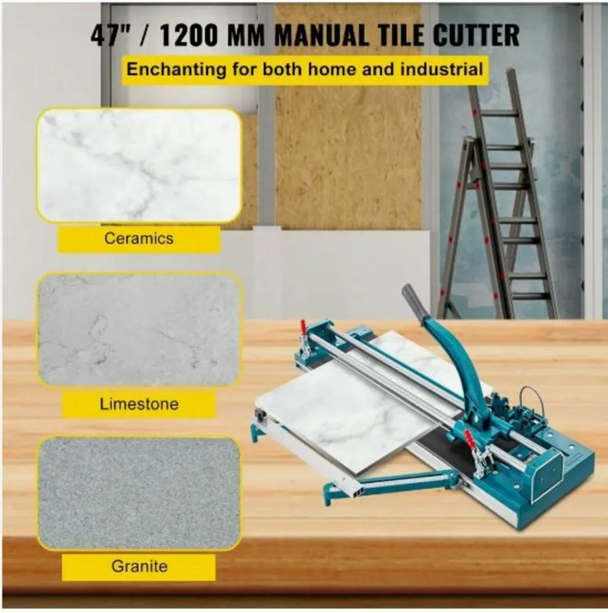 47Inch/1200mm Tile Cutter Double Rail Manual Tile - Image 2