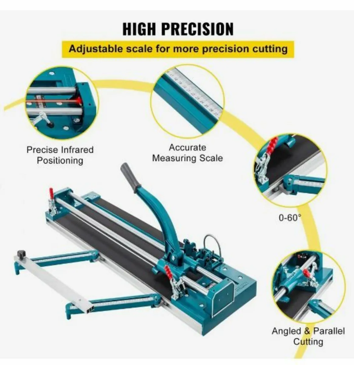 47Inch/1200mm Tile Cutter Double Rail Manual Tile - Image 3