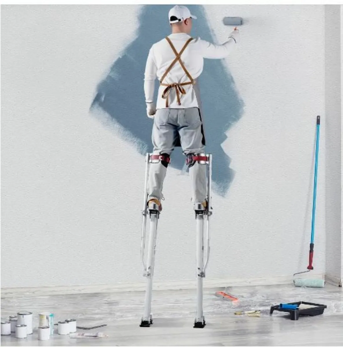 Drywall Stilts, 91.4 cm-127 cm Adjustable Aluminum - Image 4