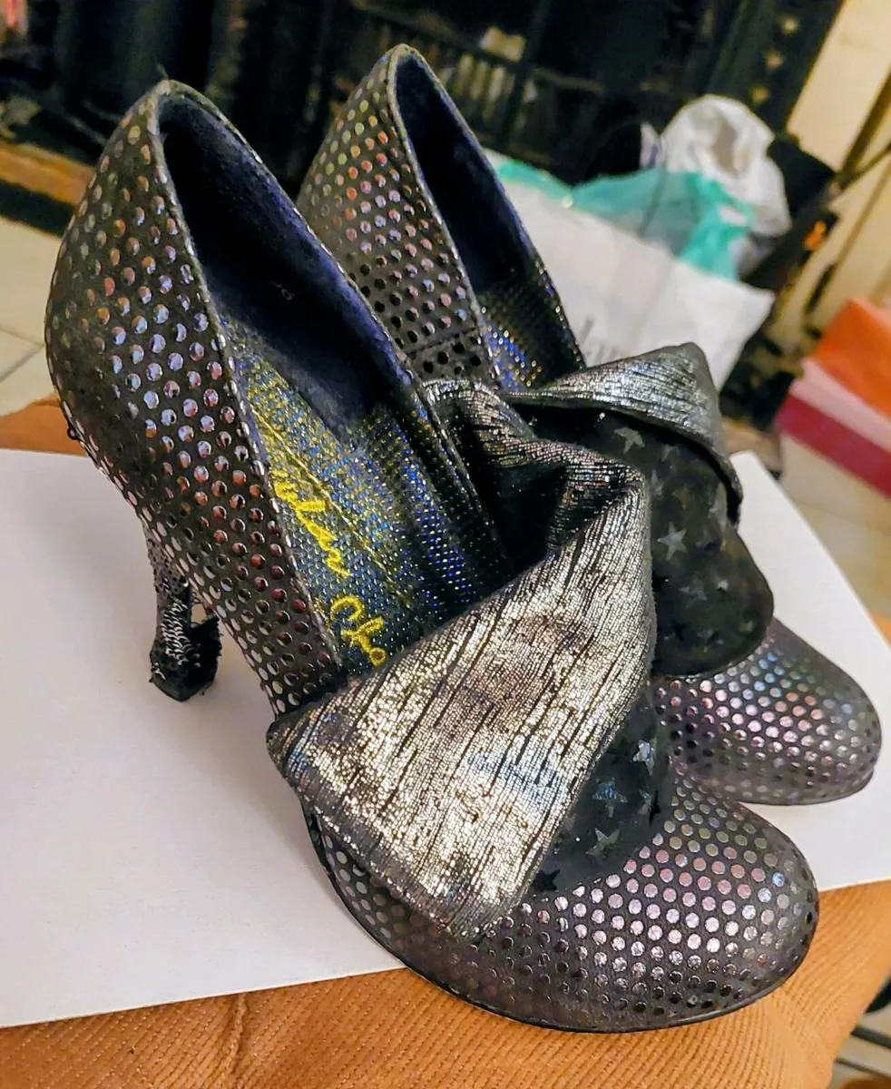 Irregular Choice Flick Flack Black/Silver Shoes - Image 3