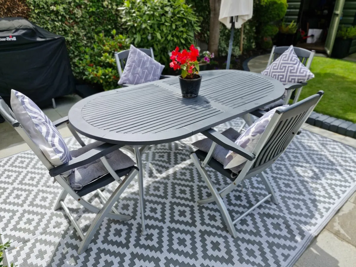 6 Seat GArden Table Chairs set - Image 1