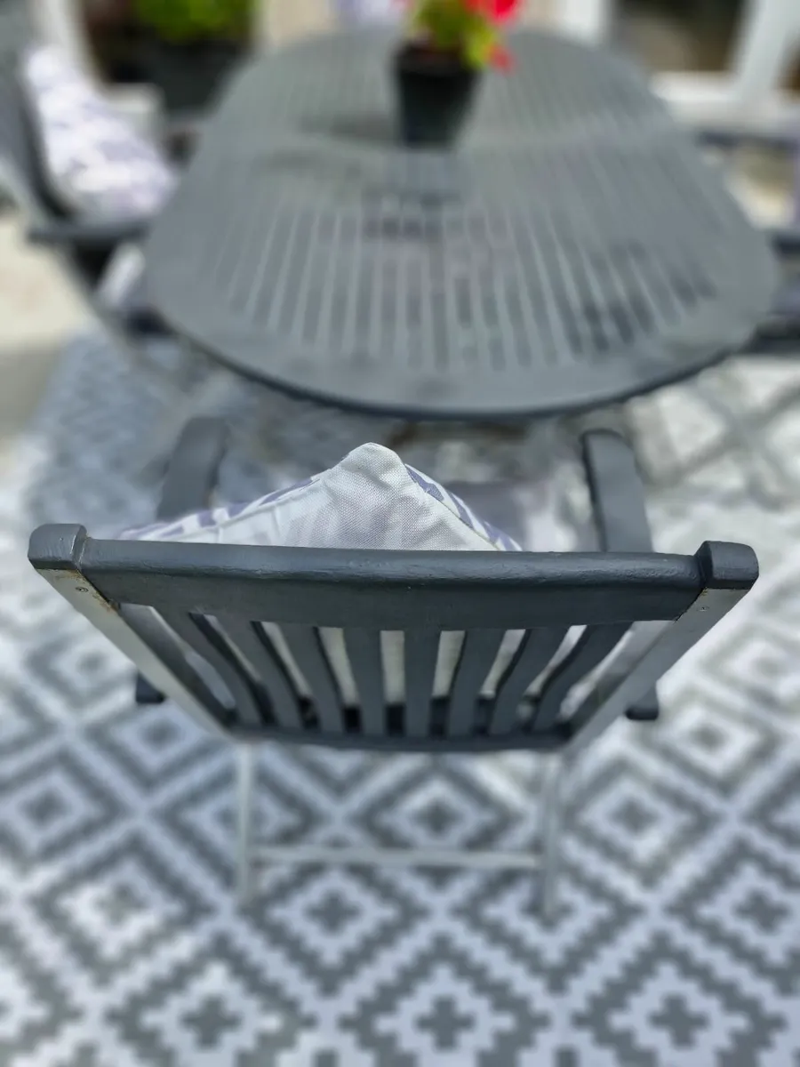 6 Seat GArden Table Chairs set - Image 3