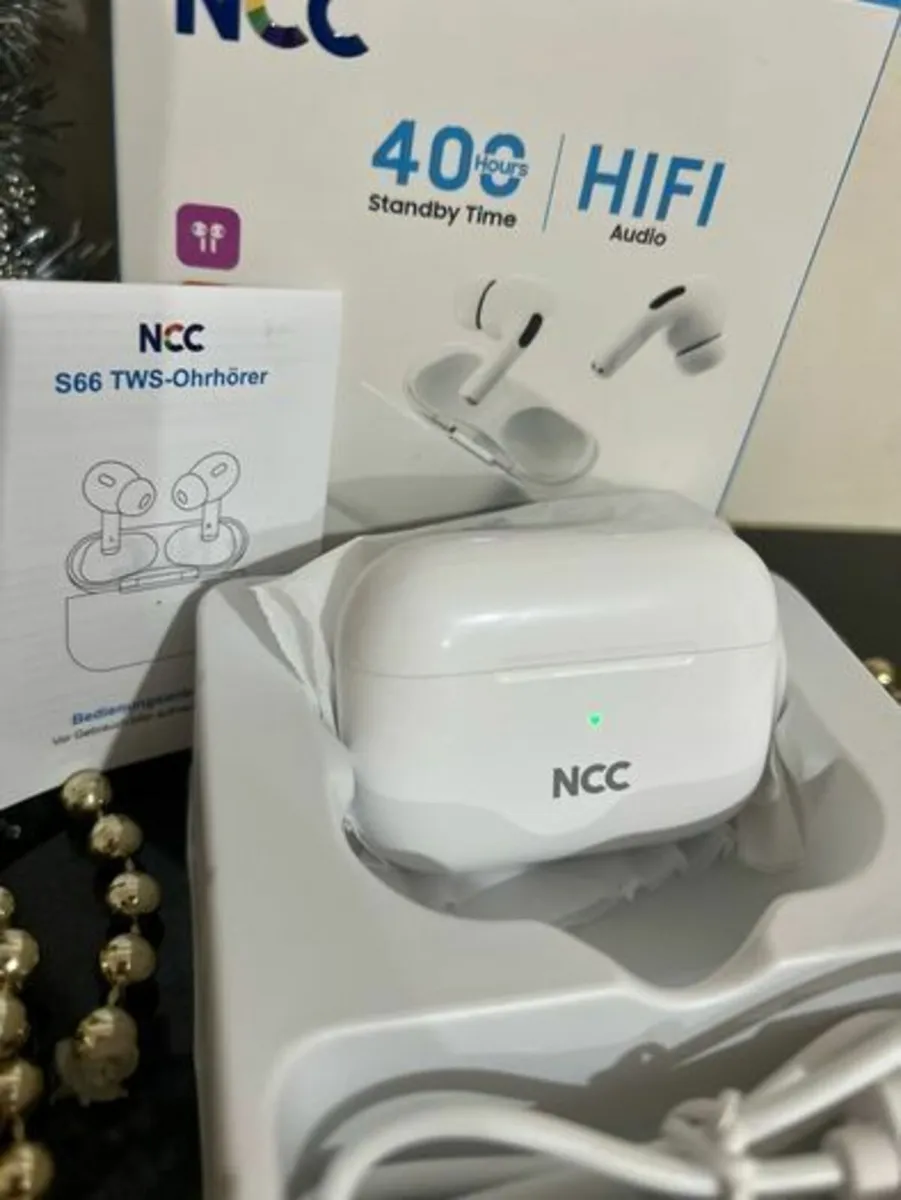 Latest Design NCC S66  Wireless Earbuds White. - Image 4