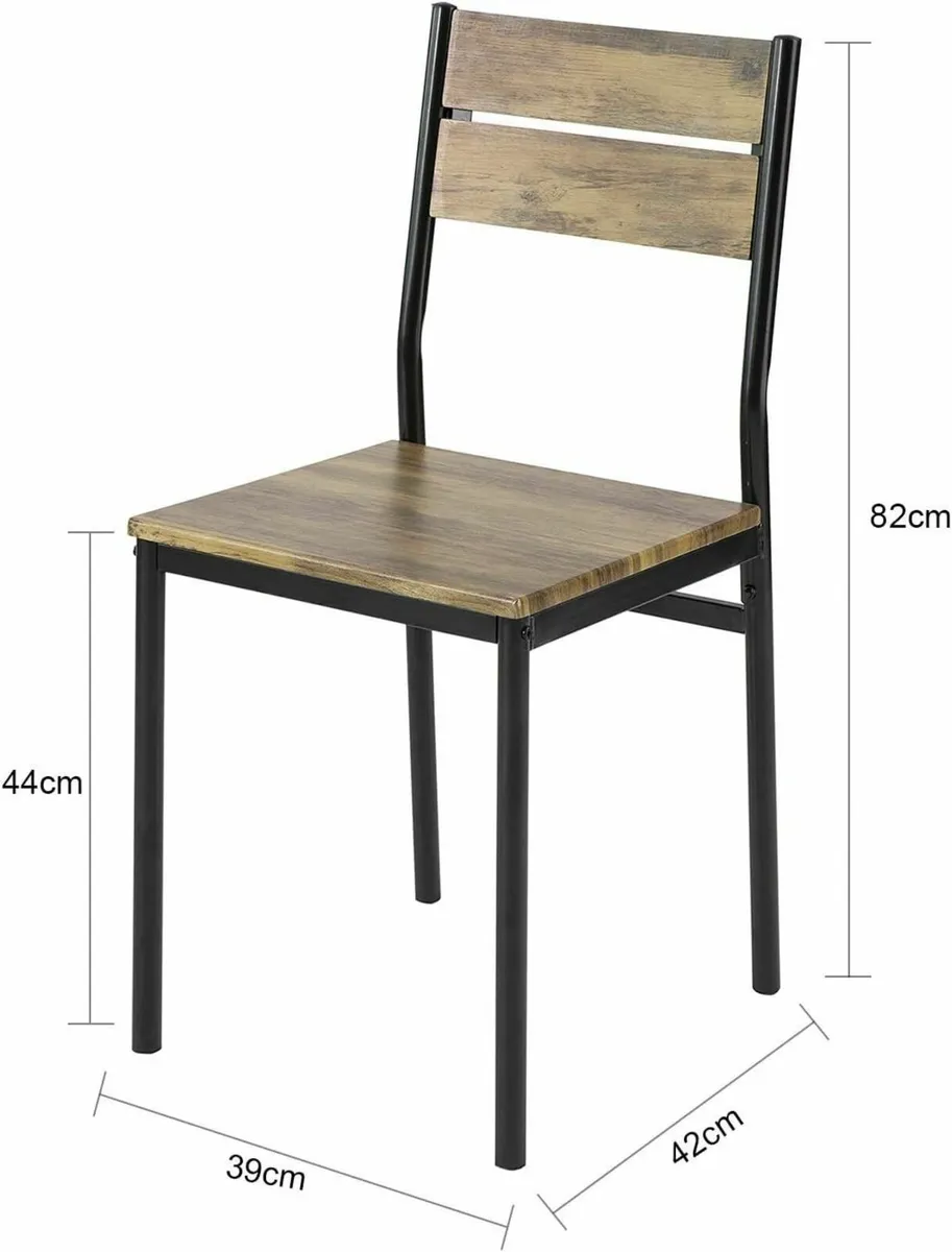 Dining table with 4 chairs 5-Piece Dining Set - Image 2