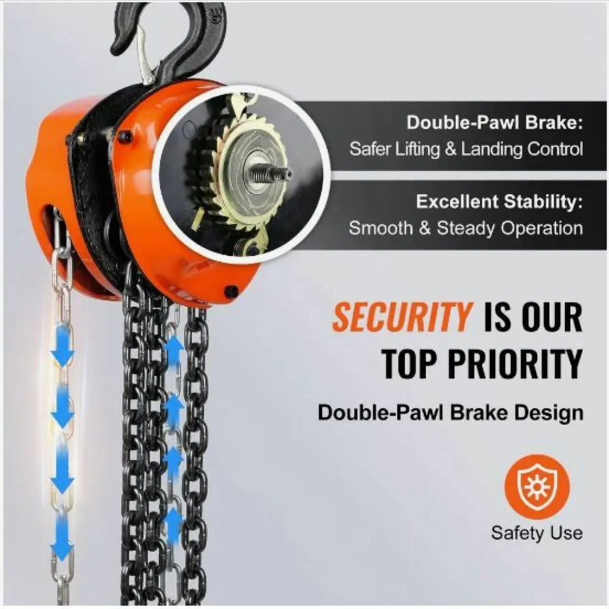 Manual Chain Hoist, 1 Ton 998 kg Capacity - Image 2