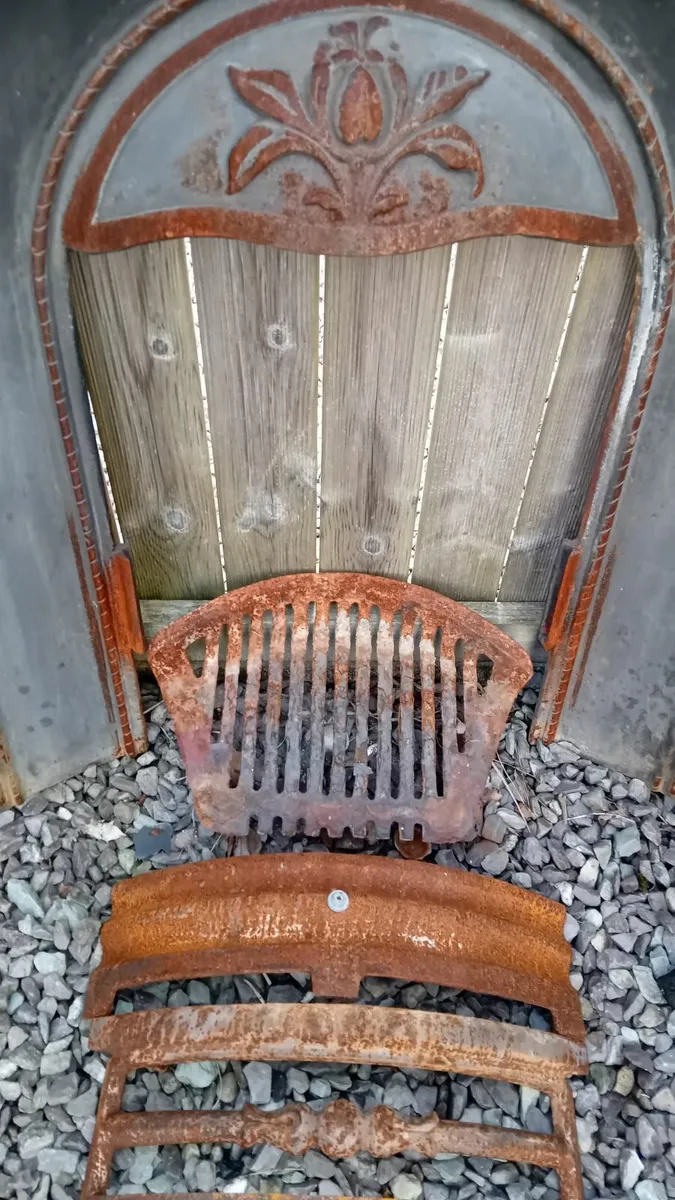 Used Metal  fireplace, grate, - Image 3