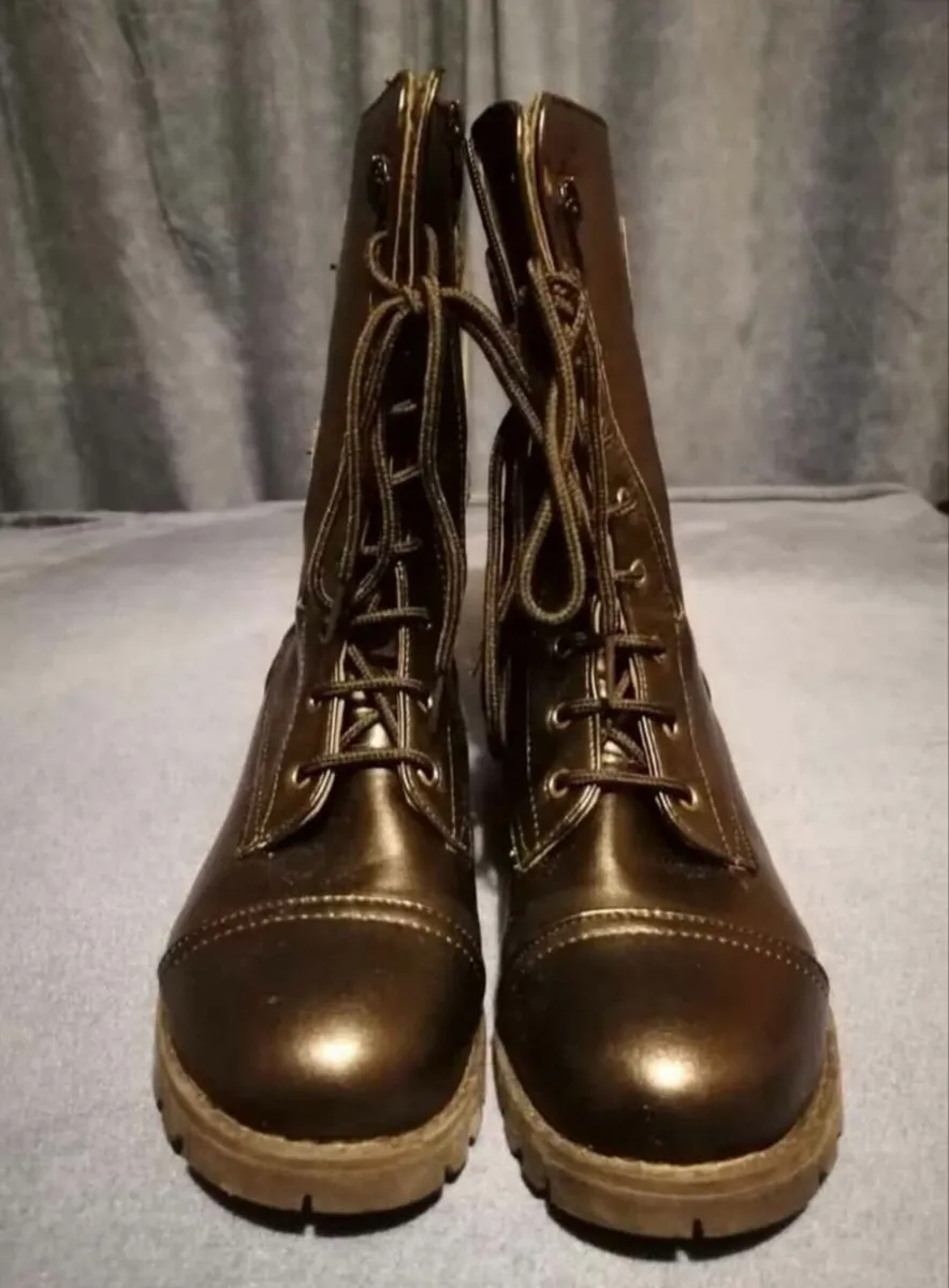 NEW - Black lace-up boots with pockets - Image 3