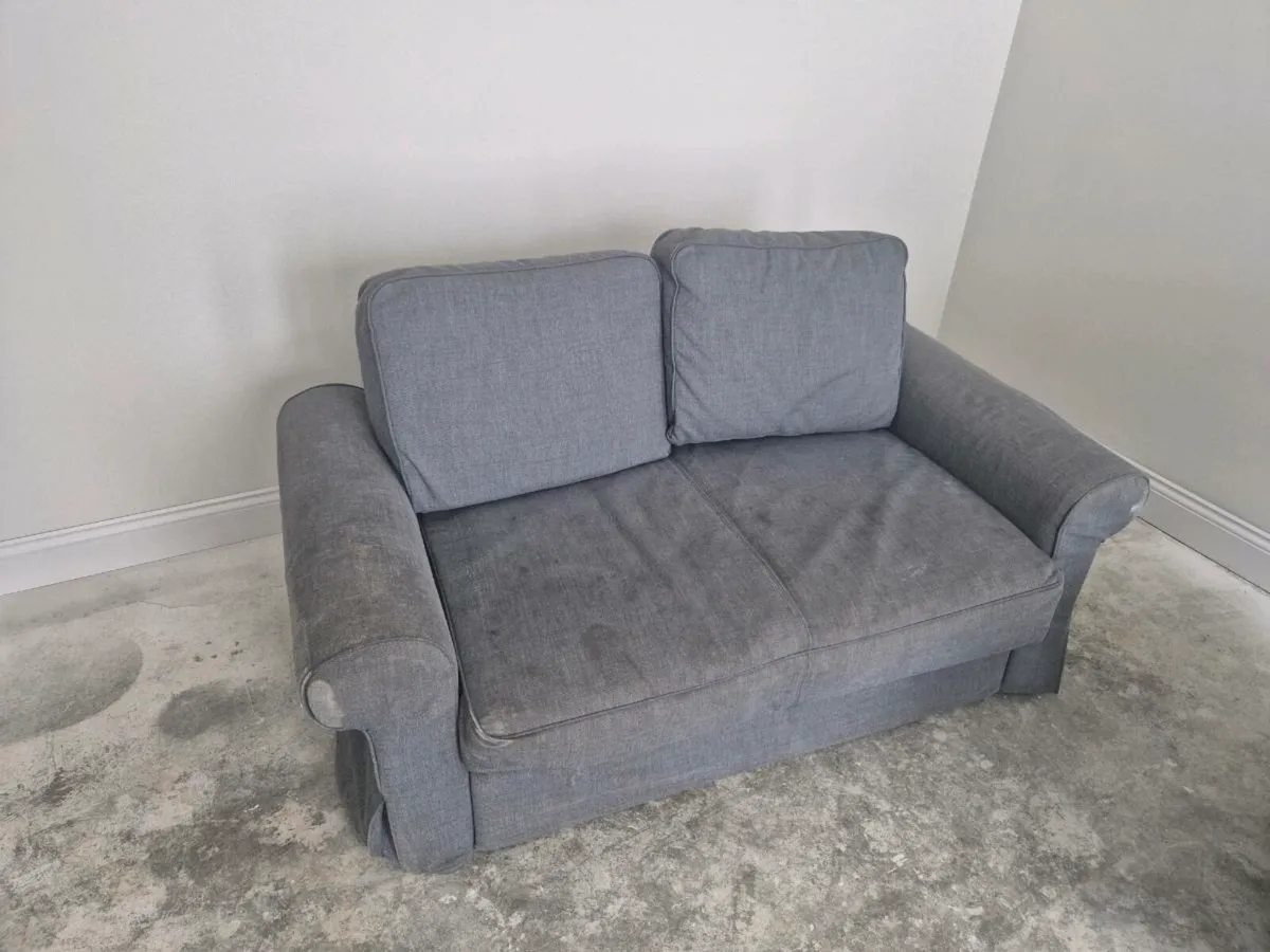 Sofa bed, armchair and pouffe - Image 1