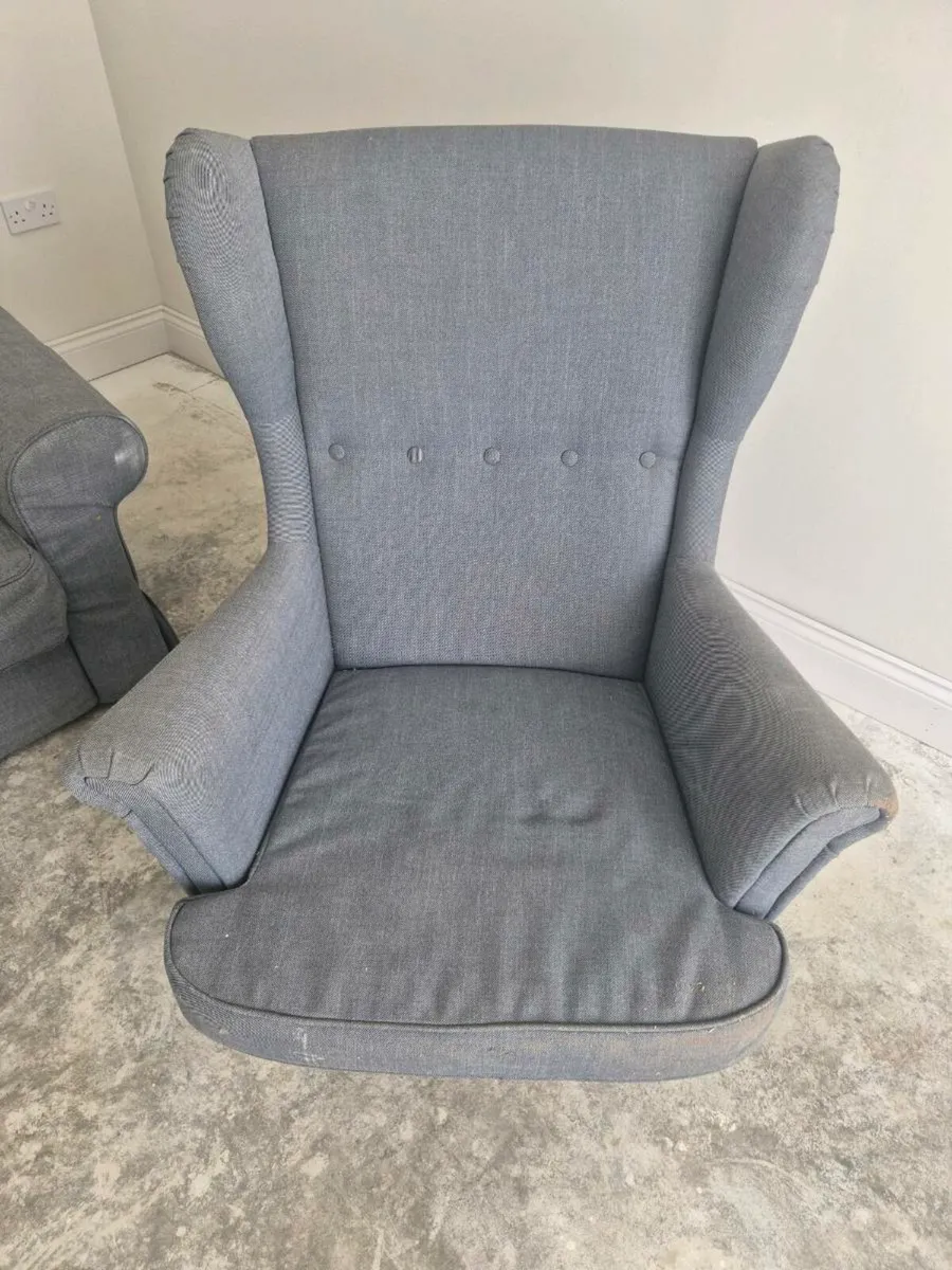 Sofa bed, armchair and pouffe - Image 2