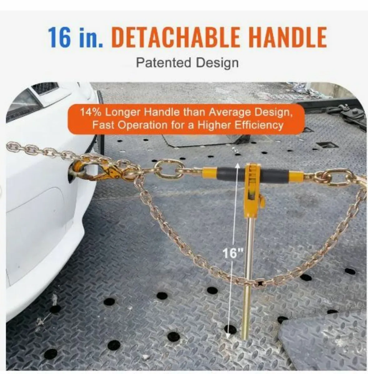 Ratchet Chain Binder, 3/8"-1/2" Heavy Duty Load - Image 2
