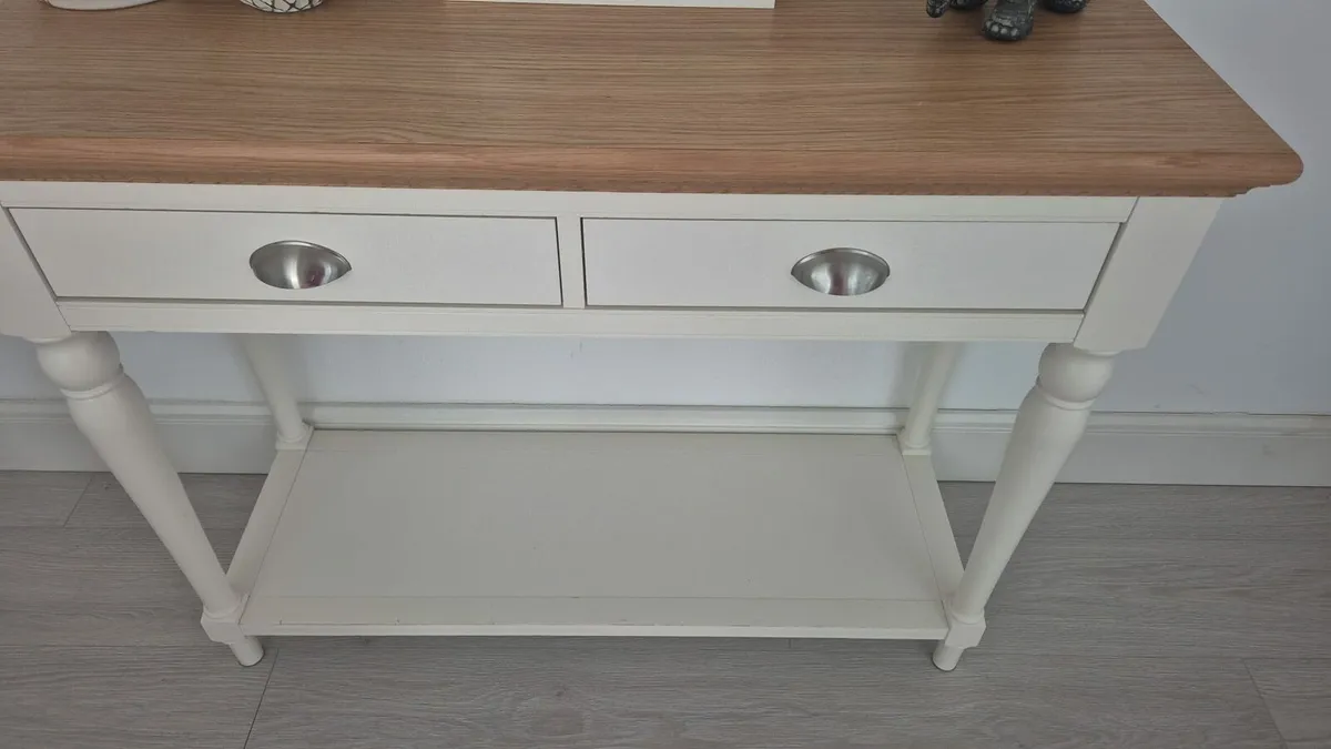 Hall table double drawers two table console table - Image 1