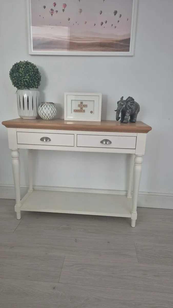 Hall table double drawers two table console table - Image 2