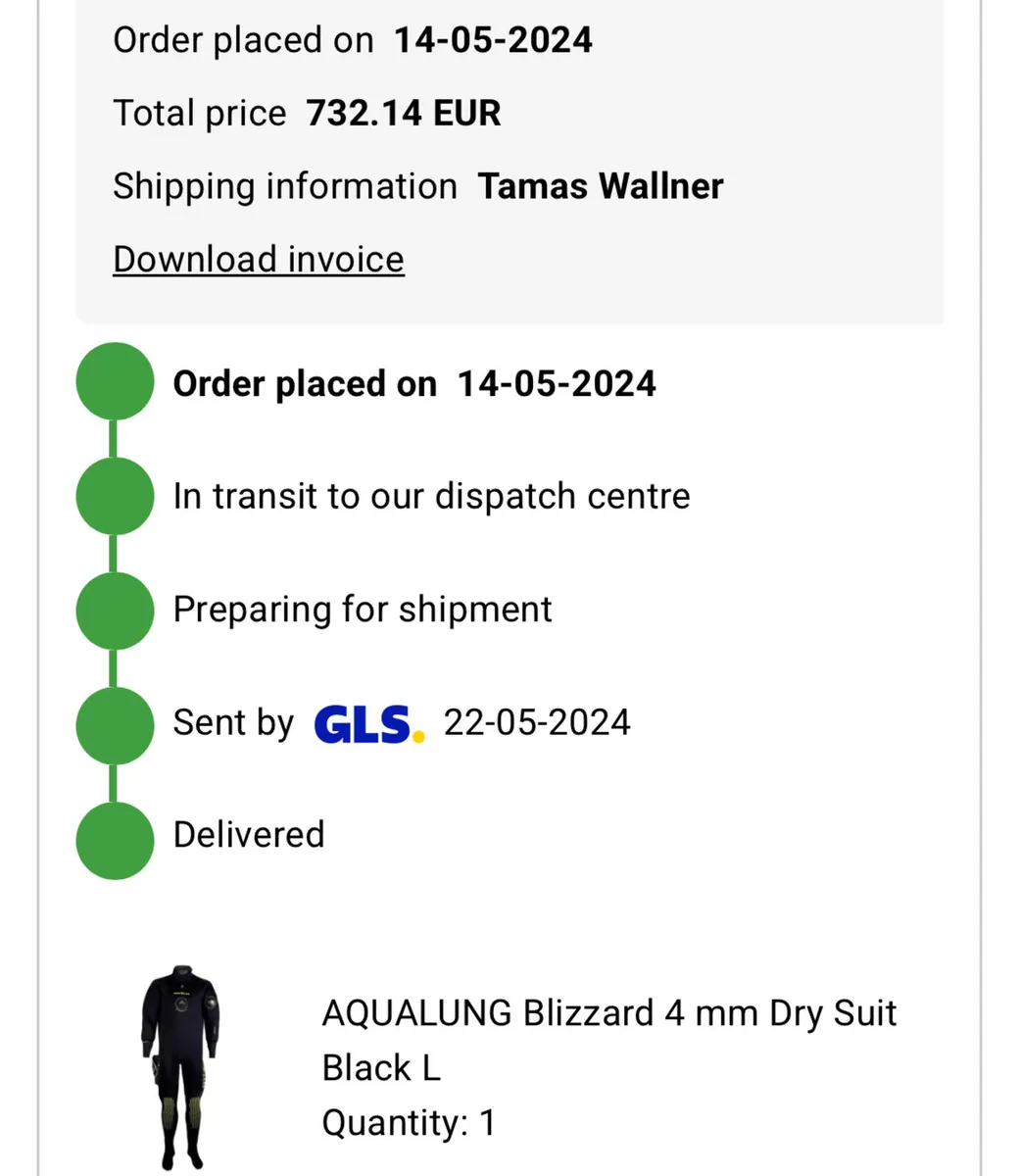 Aqualung Blizzard 4mm drysuit - Image 4