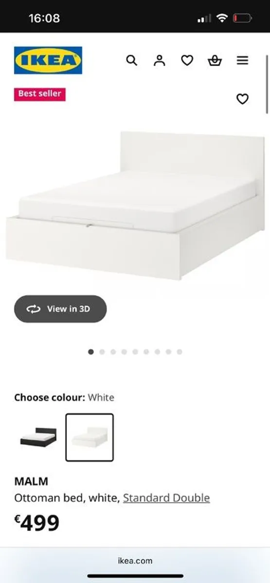 IKEA Malm ottoman double bed - Image 3