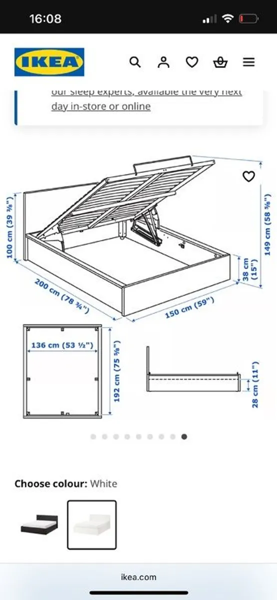 IKEA Malm ottoman double bed - Image 4
