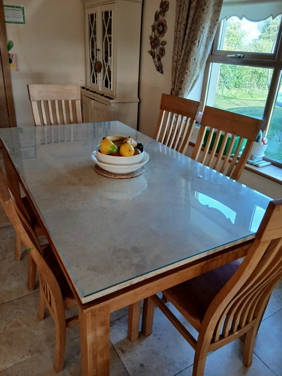 Table and 6 chairs plus Cabinet - Image 3