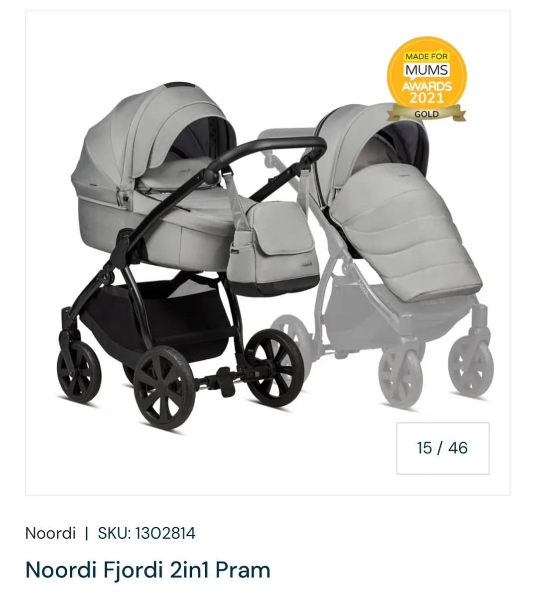 Noordi Fjordi 2 in 1 Pram - Image 1