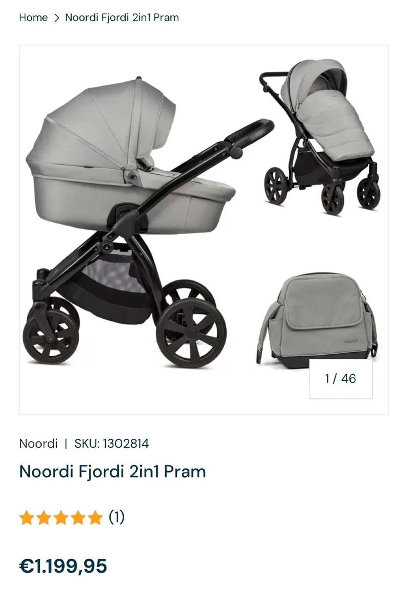 Noordi Fjordi 2 in 1 Pram - Image 4