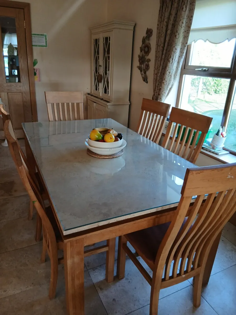 Table and 6 chairs plus Cabinet - Image 2