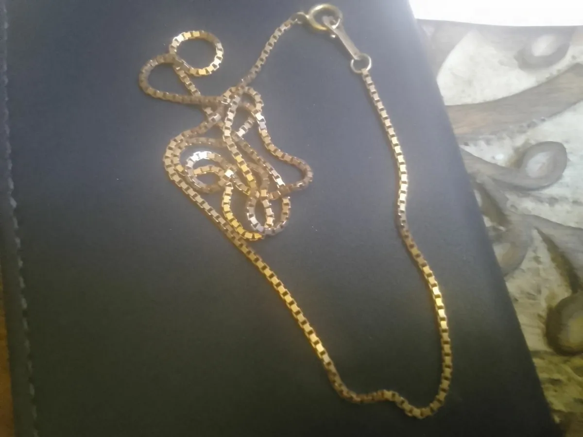 VICTORIAN 9ct ROSE GOLD STRONG 3,47g BOX CHAIN 17" - Image 1
