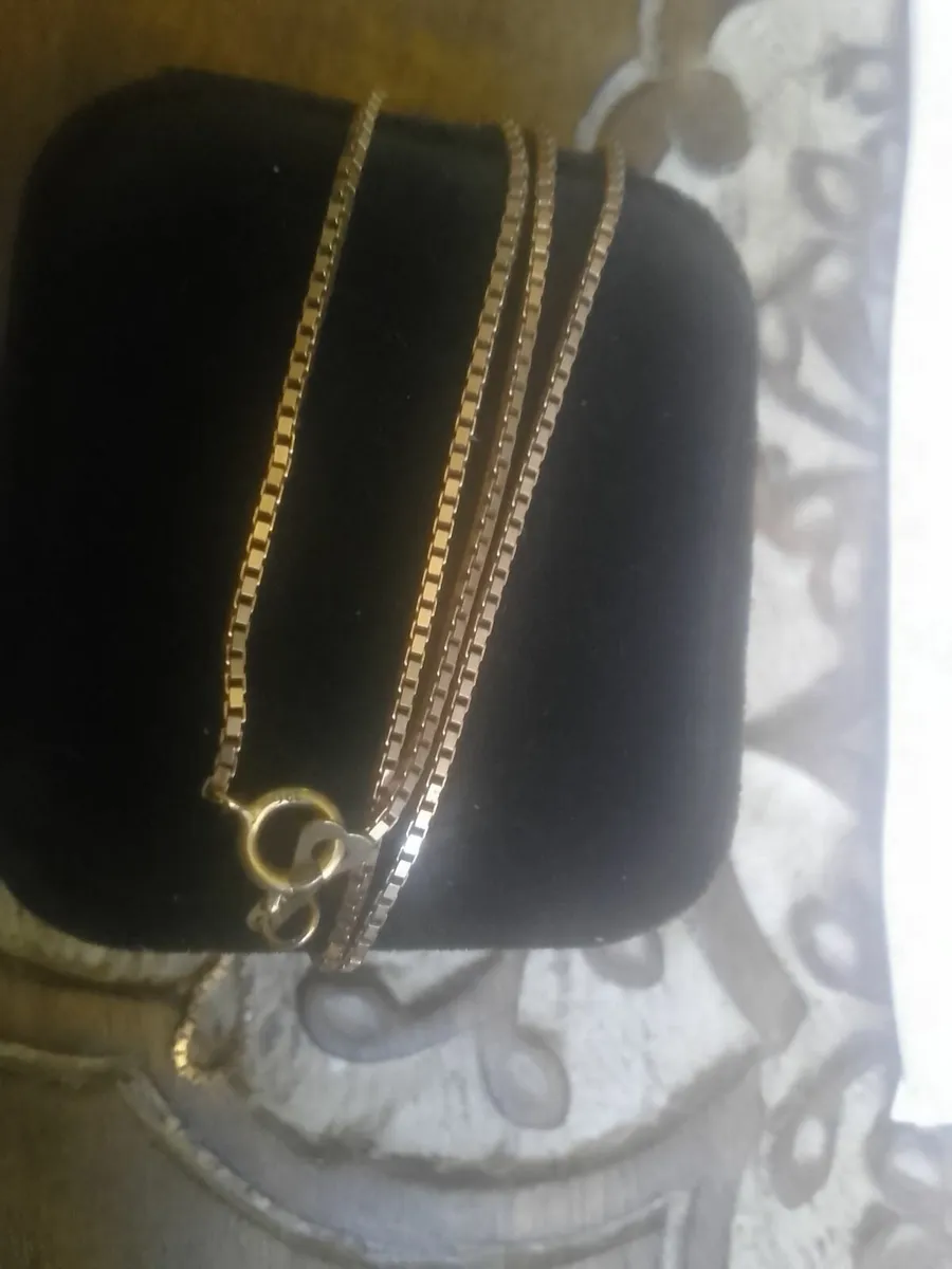 VICTORIAN 9ct ROSE GOLD STRONG 3,47g BOX CHAIN 17" - Image 4