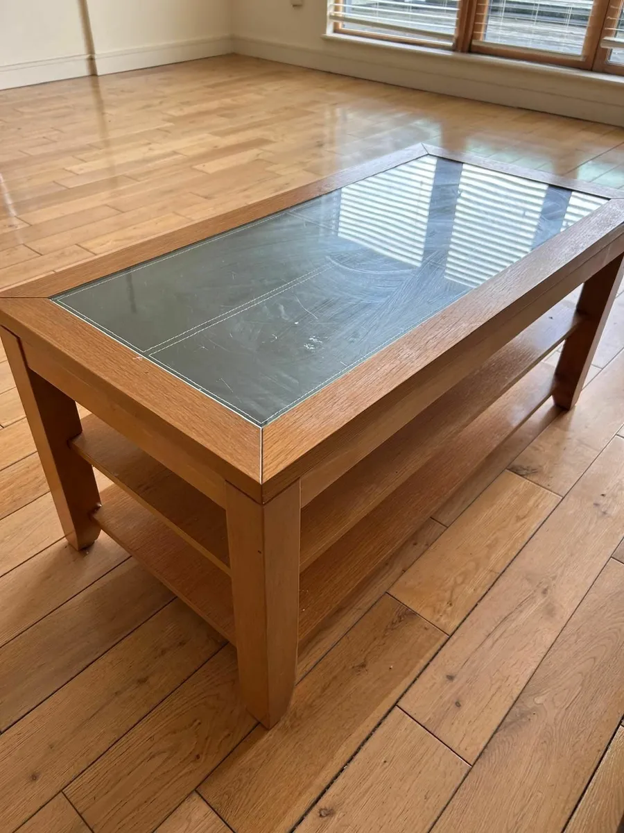 Free to go : Modern Oak Dining+Coffee table with 4 - Image 2