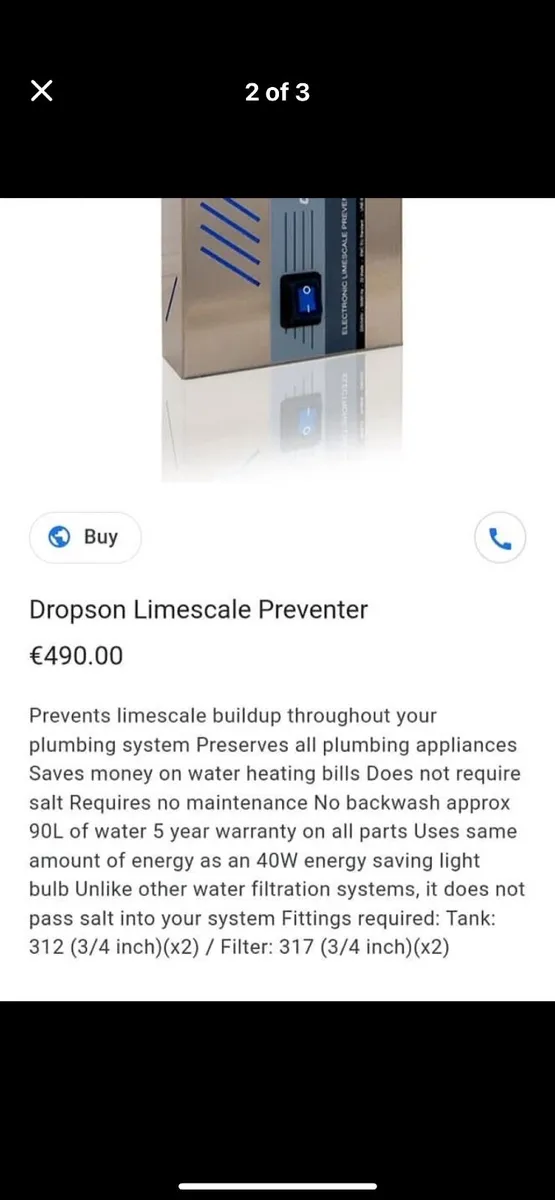 Dropson Limscale preventer - Image 2