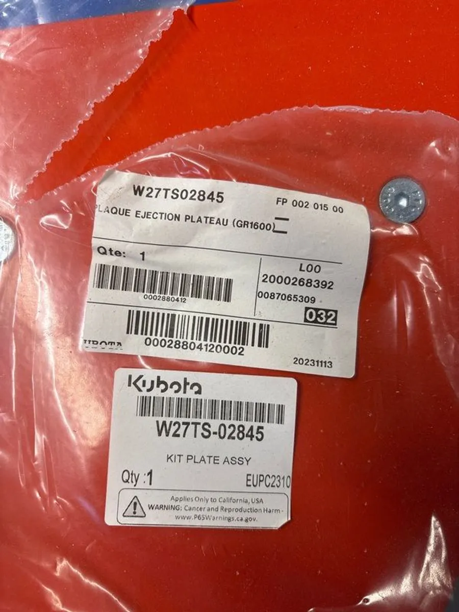 Kubota Ejection Plate - Image 4