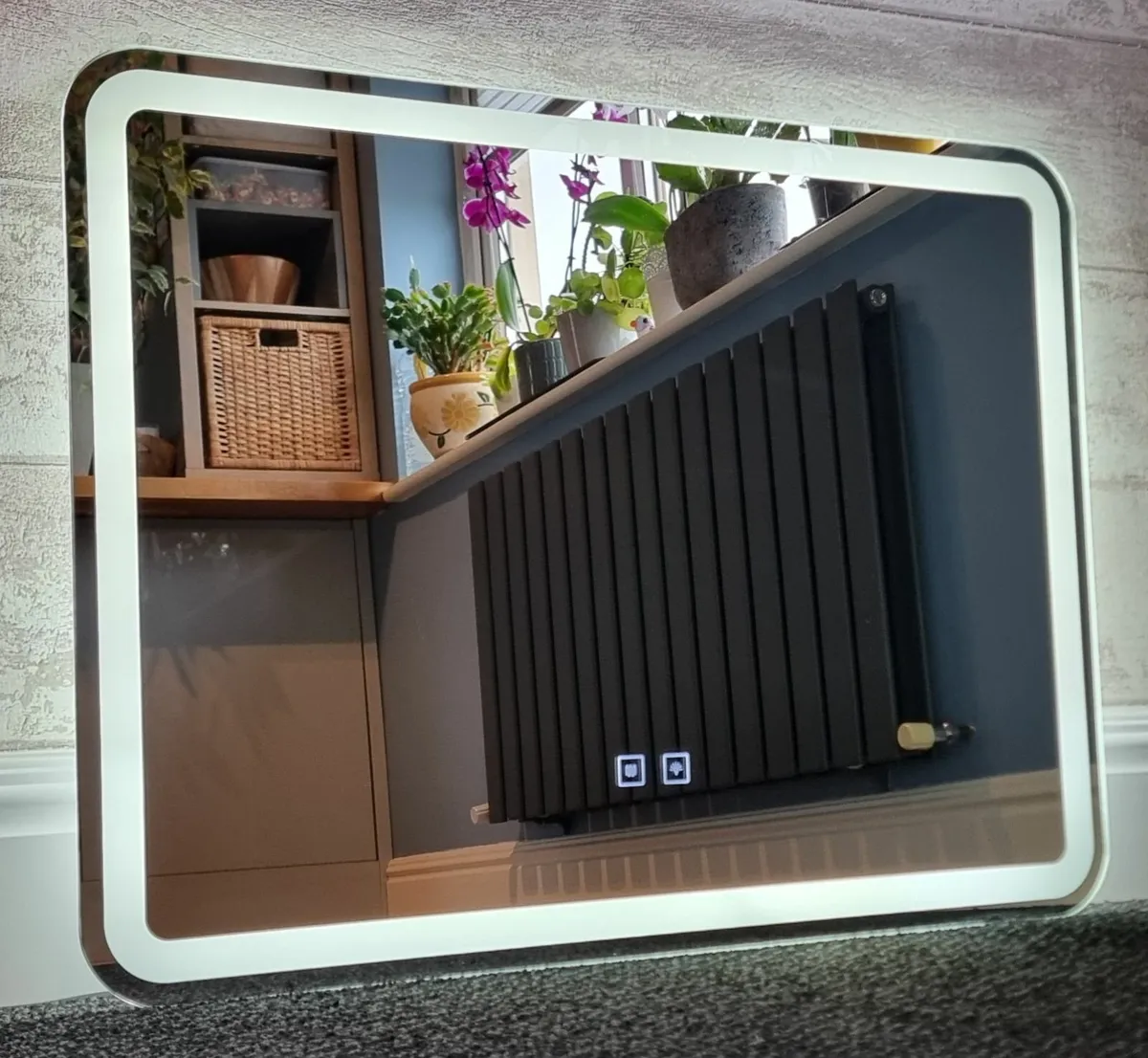 LED Bathroom Mirror Demister Dual LED 80x60cm - Image 2