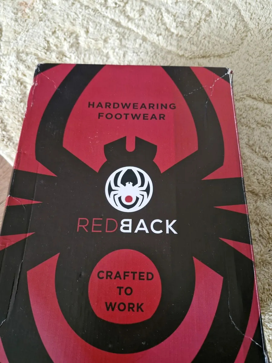 Red back work boots - Image 2