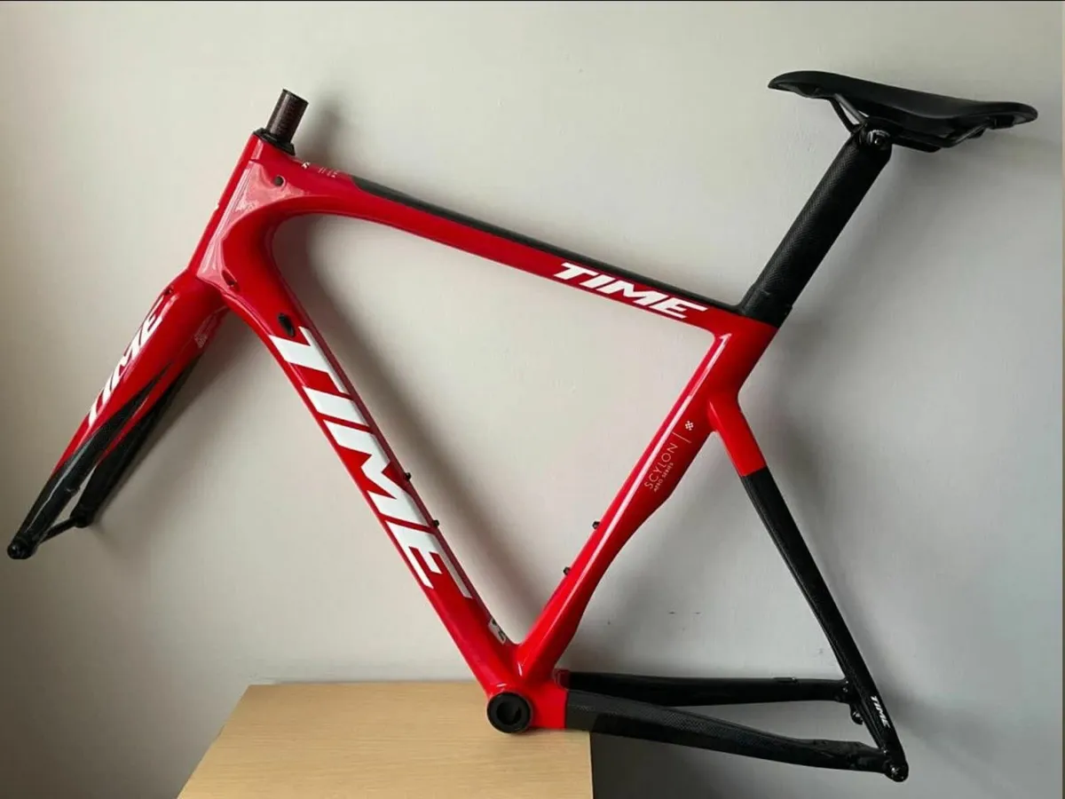 Red TIME SCYLON Carbon Frameset Seat Tube - Image 1