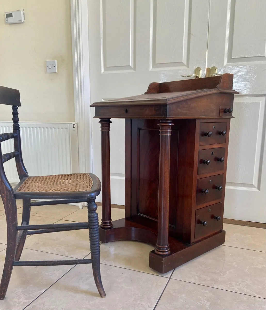 Victorian Davenport slope front writing desk - Image 1