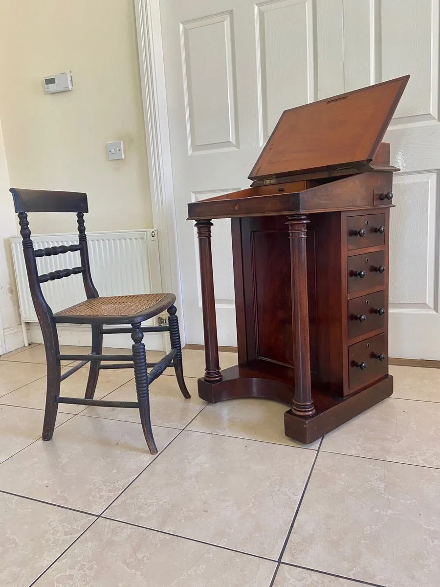 Victorian Davenport slope front writing desk - Image 2