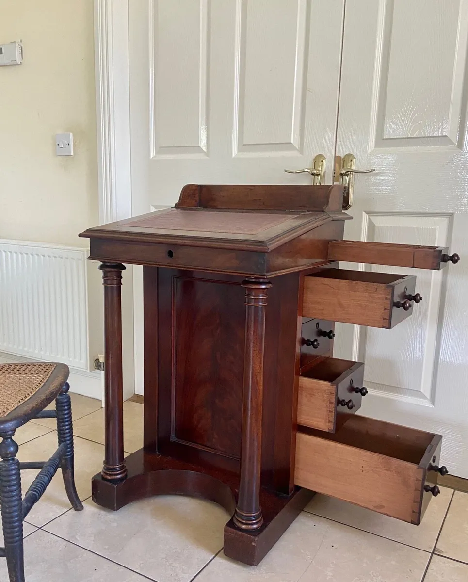 Victorian Davenport slope front writing desk - Image 3