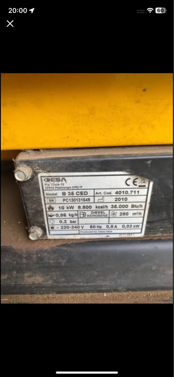 Master 240v Diesel/Kerosene space heater - Image 3