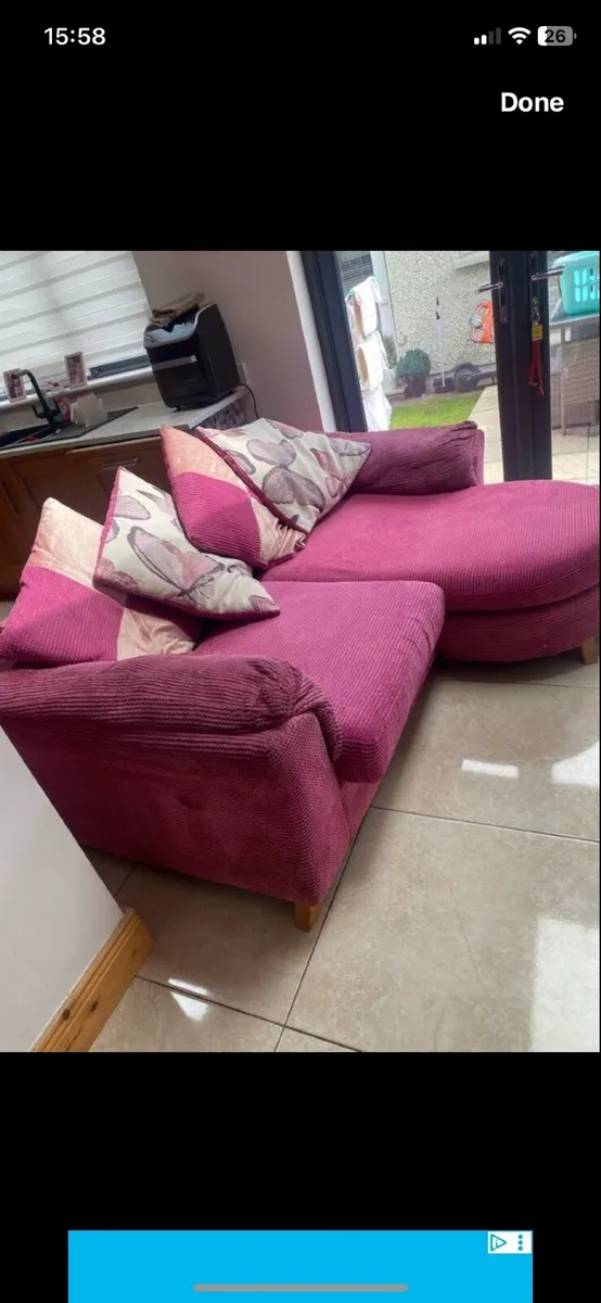 Couch with lounger - Image 1