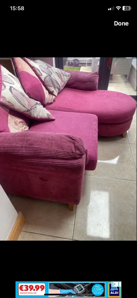 Couch with lounger - Image 2